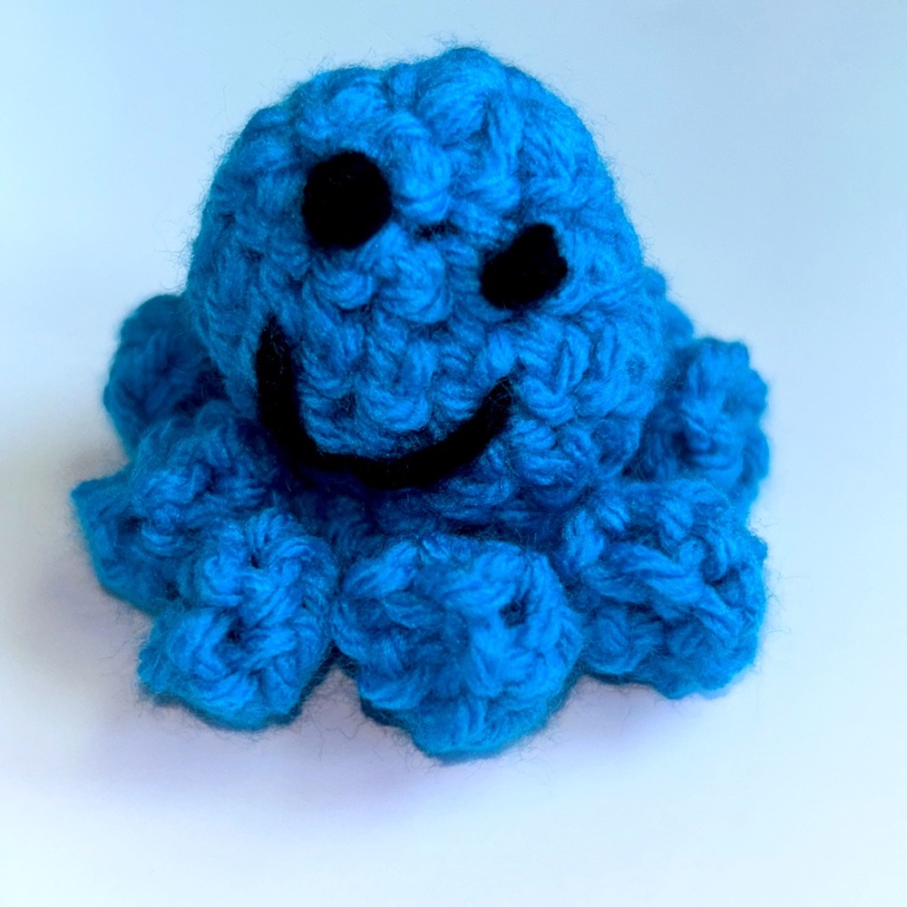 HAND CRAFTED Crochet Organic Catnip Colorful Two Octopus Interactive Cat Toys - Picture 10 of 10